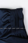 CHANEL 08C Navy Silk Dress 38 シャネル ネイビー サテン シルク ドレス ワンピース 即発