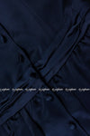 CHANEL 08C Navy Silk Dress 38 シャネル ネイビー サテン シルク ドレス ワンピース 即発