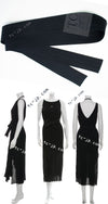 CHANEL 14C Black Sleeveless Belted Party Long Dress 38 シャネル ブラック ノースリーブ ベルト パーティー ニット ロング ワンピース 即発