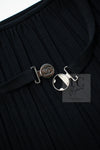 CHANEL 14C Black Sleeveless Belted Party Long Dress 38 シャネル ブラック ノースリーブ ベルト パーティー ニット ロング ワンピース 即発