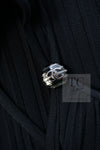 CHANEL 14C Black Sleeveless Belted Party Long Dress 38 シャネル ブラック ノースリーブ ベルト パーティー ニット ロング ワンピース 即発