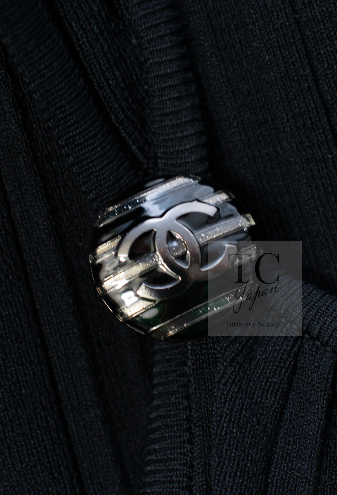 CHANEL 14C Black Sleeveless Belted Party Long Dress 38 シャネル ブラック ノースリーブ ベルト パーティー ニット ロング ワンピース 即発