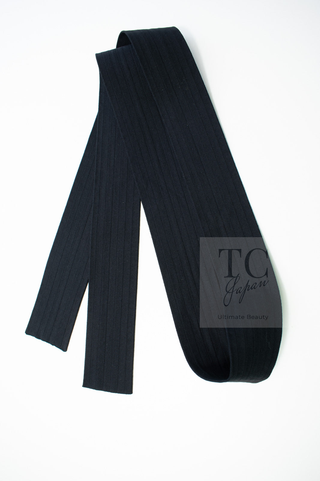 CHANEL 14C Black Sleeveless Belted Party Long Dress 38 シャネル ブラック ノースリーブ ベルト パーティー ニット ロング ワンピース 即発