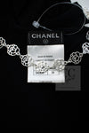 CHANEL 14C Black Sleeveless Belted Party Long Dress 38 シャネル ブラック ノースリーブ ベルト パーティー ニット ロング ワンピース 即発