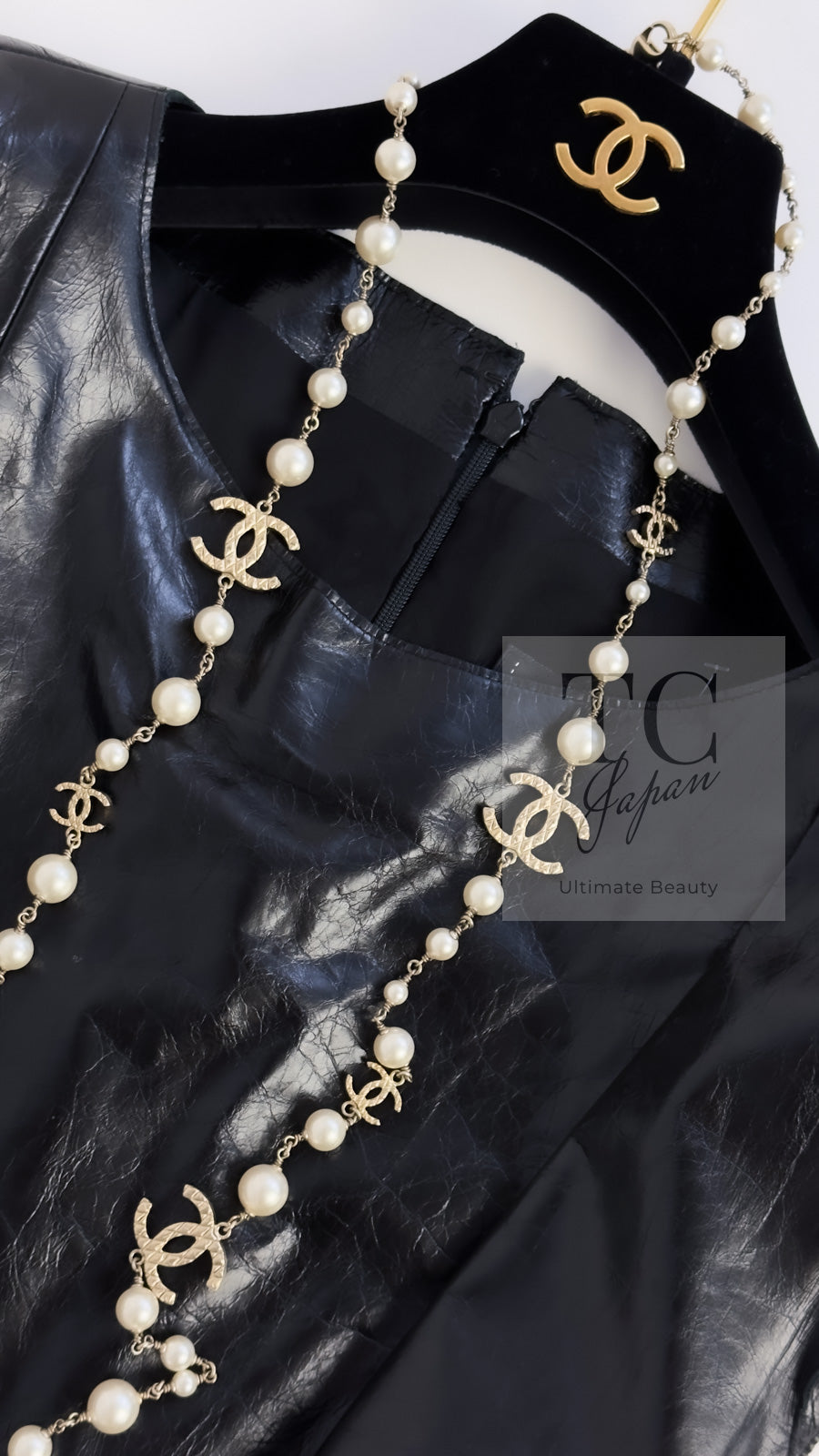 CHANEL 14A Black Wool Leather Tweed Dress 38 シャネル ブラック レザー ウール ツイード ワンピース 即発