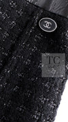 CHANEL 14A Black Wool Leather Tweed Dress 38 シャネル ブラック レザー ウール ツイード ワンピース 即発
