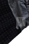 CHANEL 14A Black Wool Leather Tweed Dress 38 シャネル ブラック レザー ウール ツイード ワンピース 即発