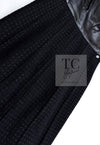 CHANEL 14A Black Wool Leather Tweed Dress 38 シャネル ブラック レザー ウール ツイード ワンピース 即発