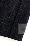 CHANEL 14A Black Wool Leather Tweed Dress 38 シャネル ブラック レザー ウール ツイード ワンピース 即発