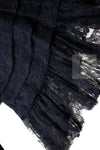 CHANEL 08A Navy Waffle Lace Trim Dress 34 シャネル ネイビー ワッフル レーストリム ワンピース 即発