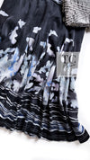CHANEL 06S Smoky Soft Ink Black Navy Floral Print Dress 36 シャネル 霞スモーキー ブラック ネイビー フローラル シルク 100% ワンピース 即発