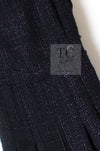 CHANEL 12A Black Purple Plum Sleeveless Cotton Dress 36 38 シャネル ブラック パープル プラム ノースリーブ コットン ワンピース 即発