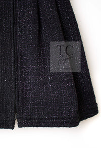 CHANEL 12A Black Purple Plum Sleeveless Cotton Dress 36 38 シャネル ブラック パープル プラム ノースリーブ コットン ワンピース 即発
