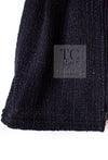 CHANEL 12A Black Purple Plum Sleeveless Cotton Dress 36 38 シャネル ブラック パープル プラム ノースリーブ コットン ワンピース 即発