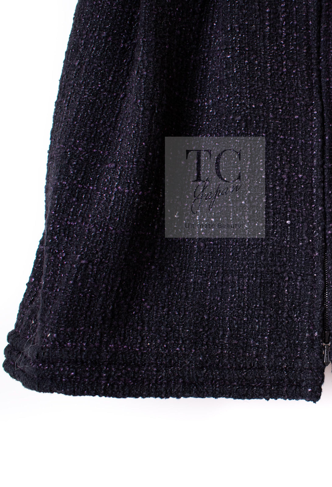 CHANEL 12A Black Purple Plum Sleeveless Cotton Dress 36 38 シャネル ブラック パープル プラム ノースリーブ コットン ワンピース 即発