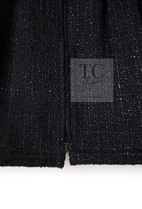 CHANEL 12A Black Purple Plum Sleeveless Cotton Dress 36 38 シャネル ブラック パープル プラム ノースリーブ コットン ワンピース 即発