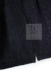 CHANEL 12A Black Purple Plum Sleeveless Cotton Dress 36 38 シャネル ブラック パープル プラム ノースリーブ コットン ワンピース 即発