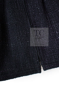 CHANEL 12A Black Purple Plum Sleeveless Cotton Dress 36 38 シャネル ブラック パープル プラム ノースリーブ コットン ワンピース 即発