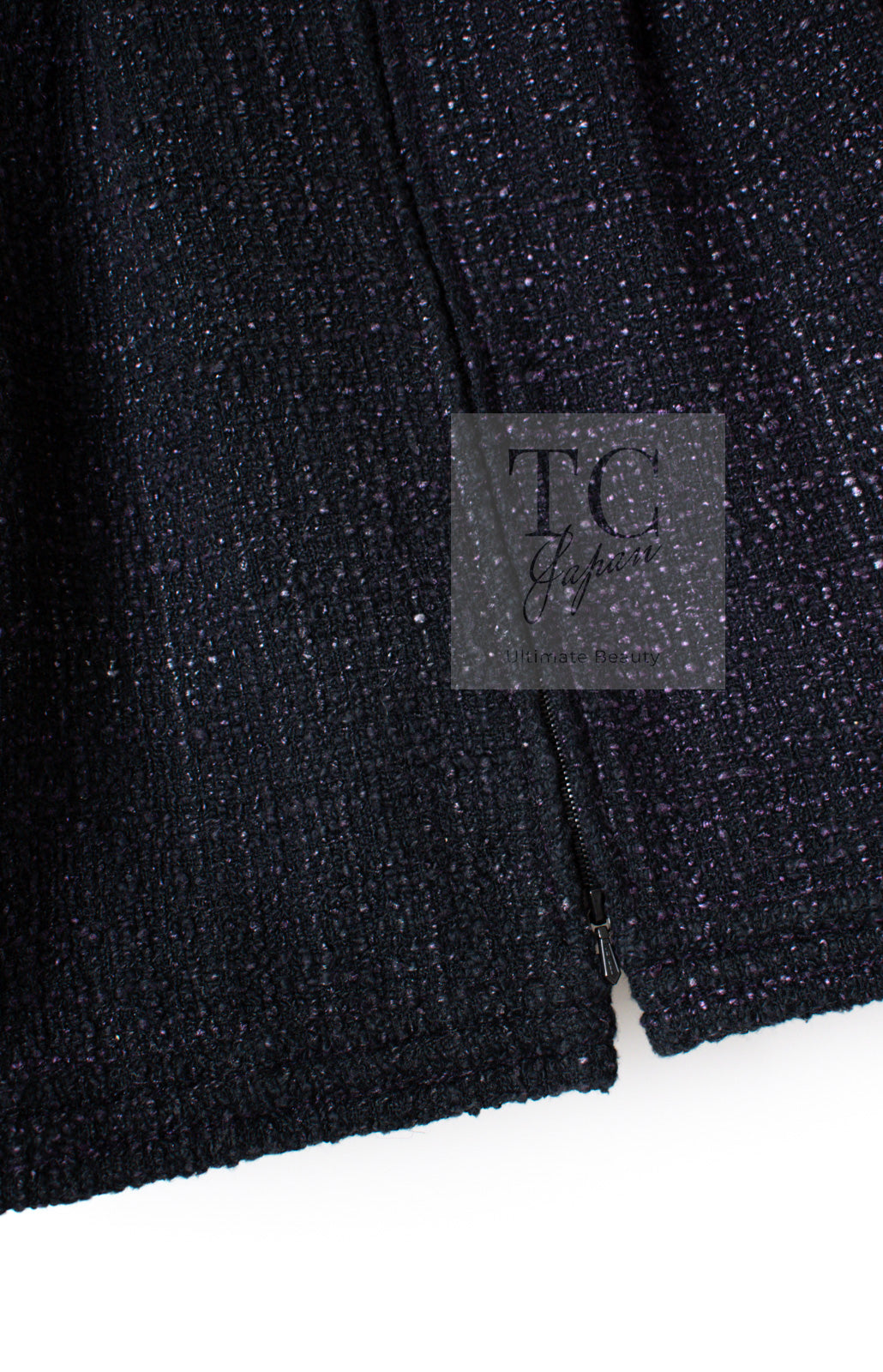 CHANEL 12A Black Purple Plum Sleeveless Cotton Dress 36 38 シャネル ブラック パープル プラム ノースリーブ コットン ワンピース 即発