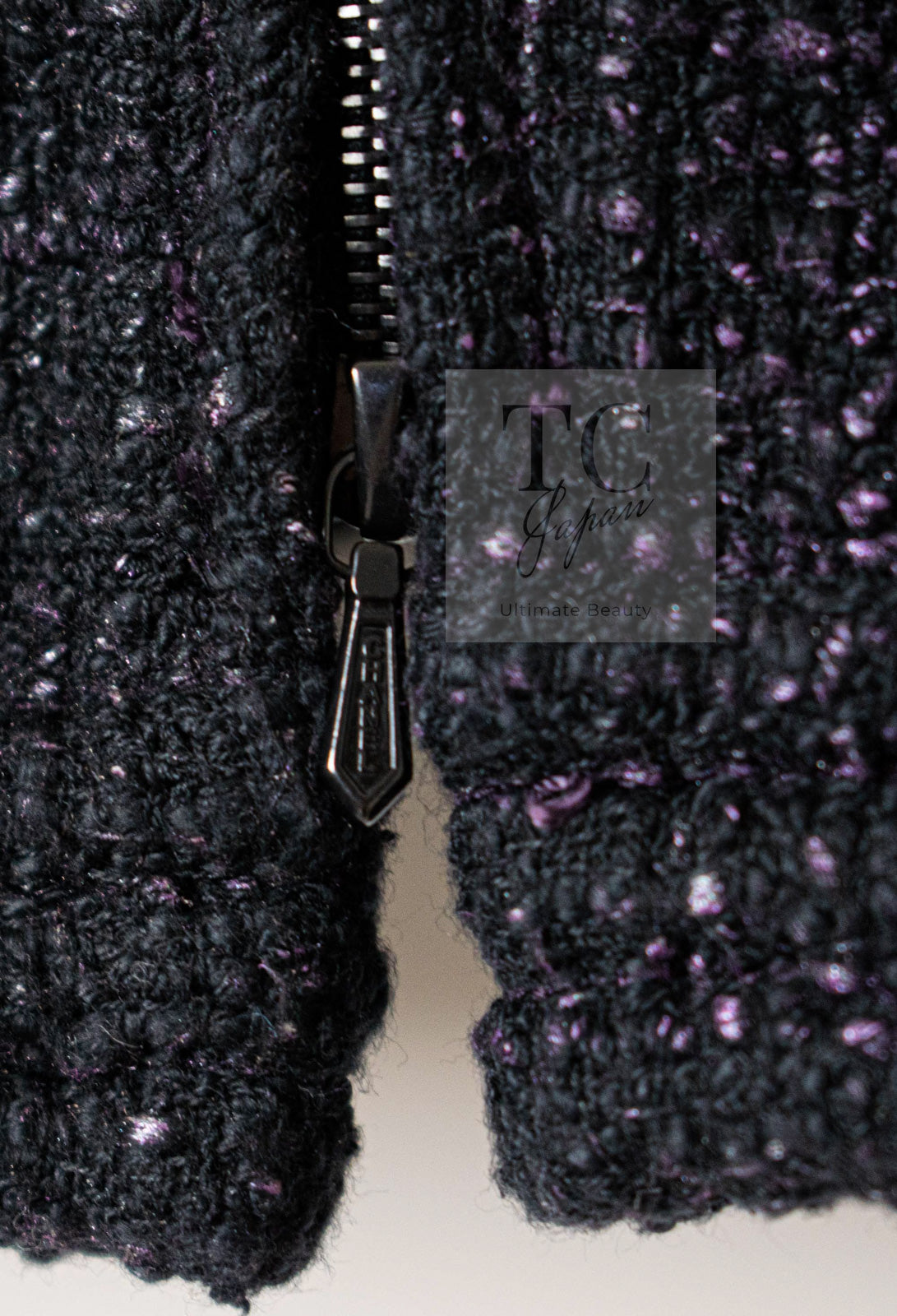 CHANEL 12A Black Purple Plum Sleeveless Cotton Dress 36 38 シャネル ブラック パープル プラム ノースリーブ コットン ワンピース 即発