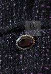 CHANEL 12A Black Purple Plum Sleeveless Cotton Dress 36 38 シャネル ブラック パープル プラム ノースリーブ コットン ワンピース 即発
