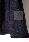 CHANEL 12A Black Purple Plum Sleeveless Cotton Dress 36 38 シャネル ブラック パープル プラム ノースリーブ コットン ワンピース 即発