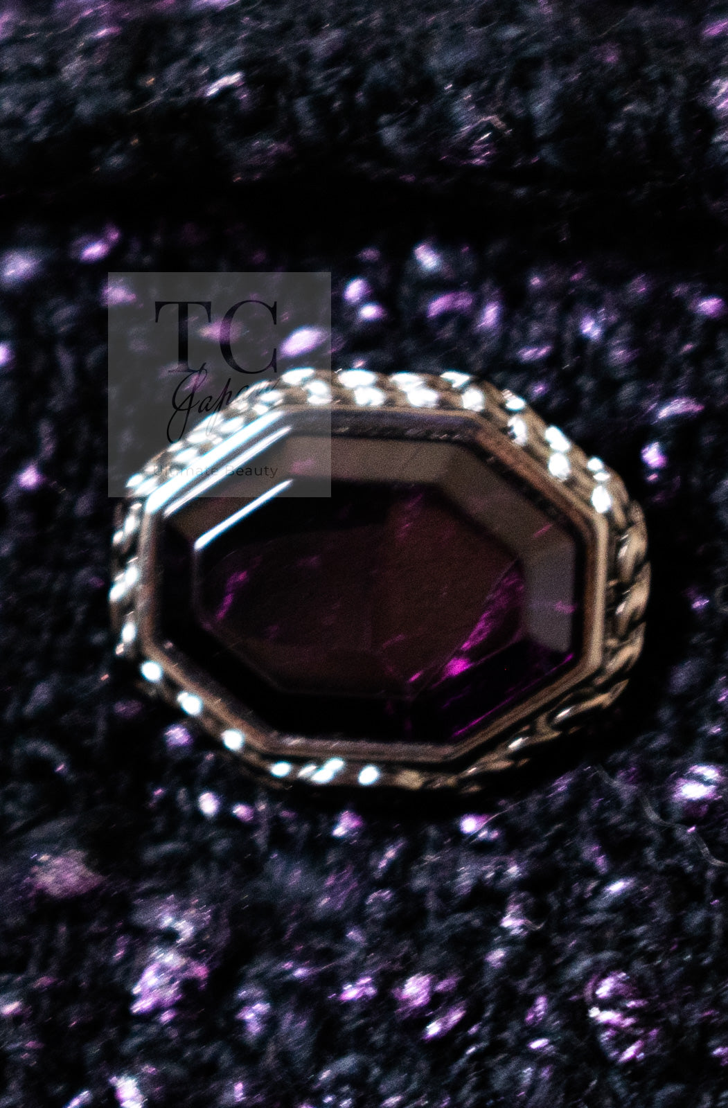 シャネル ワンピース CHANEL 12A ブラック パープル ノースリーブ