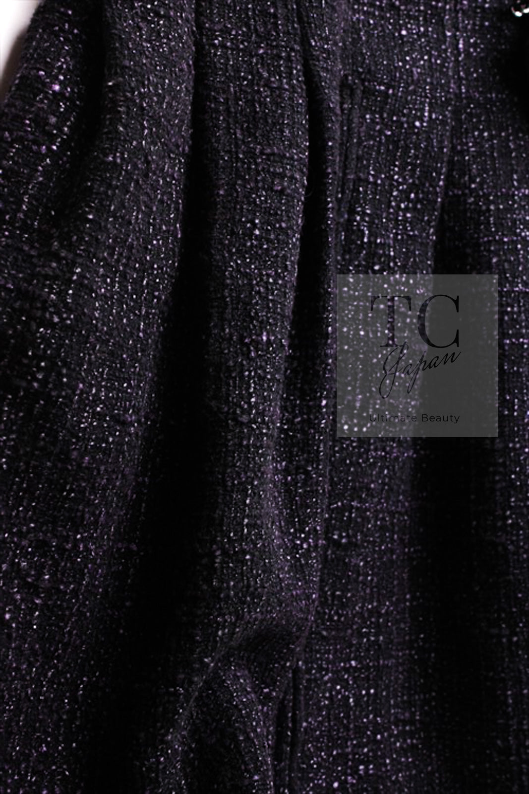 CHANEL 12A Black Purple Plum Sleeveless Cotton Dress 36 38 シャネル ブラック パープル プラム ノースリーブ コットン ワンピース 即発
