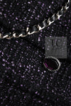 CHANEL 12A Black Purple Plum Sleeveless Cotton Dress 36 38 シャネル ブラック パープル プラム ノースリーブ コットン ワンピース 即発