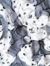 CHANEL 02S White Gray Dots Silk Set Up Camisole & Pleated Skirt 38 40 シャネル ホワイト グレー セットアップ キャミソール ＆ プリーツ スカート 即発