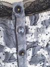 CHANEL 02S White Gray Dots Silk Set Up Camisole & Pleated Skirt 38 40 シャネル ホワイト グレー セットアップ キャミソール ＆ プリーツ スカート 即発