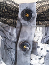 CHANEL 02S White Gray Dots Silk Set Up Camisole & Pleated Skirt 38 40 シャネル ホワイト グレー セットアップ キャミソール ＆ プリーツ スカート 即発