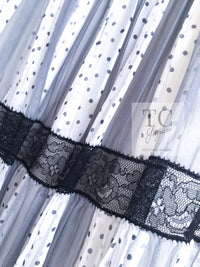 CHANEL 02S White Gray Dots Silk Set Up Camisole & Pleated Skirt 38 40 シャネル ホワイト グレー セットアップ キャミソール ＆ プリーツ スカート 即発