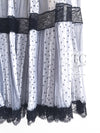 CHANEL 02S White Gray Dots Silk Set Up Camisole & Pleated Skirt 38 40 シャネル ホワイト グレー セットアップ キャミソール ＆ プリーツ スカート 即発