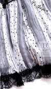 CHANEL 02S White Gray Dots Silk Set Up Camisole & Pleated Skirt 38 40 シャネル ホワイト グレー セットアップ キャミソール ＆ プリーツ スカート 即発