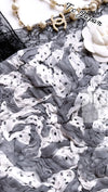 CHANEL 02S White Gray Dots Silk Set Up Camisole & Pleated Skirt 38 40 シャネル ホワイト グレー セットアップ キャミソール ＆ プリーツ スカート 即発