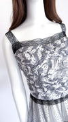CHANEL 02S White Gray Dots Silk Set Up Camisole & Pleated Skirt 38 40 シャネル ホワイト グレー セットアップ キャミソール ＆ プリーツ スカート 即発