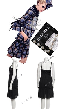 CHANEL 09S Black Tweed Dress 36 シャネル ブラック キャミソール ツイード ワンピース 冠婚葬祭 即発