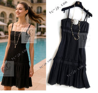 CHANEL 09S Black Tweed Dress 36 シャネル ブラック キャミソール ツイード ワンピース 冠婚葬祭 即発