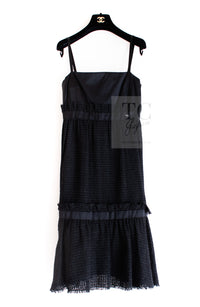 CHANEL 09S Black Tweed Dress 36 シャネル ブラック キャミソール ツイード ワンピース 冠婚葬祭 即発