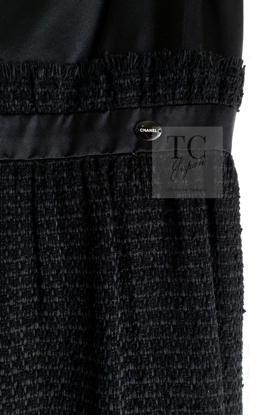CHANEL 09S Black Tweed Dress 36 シャネル ブラック キャミソール ツイード ワンピース 冠婚葬祭 即発