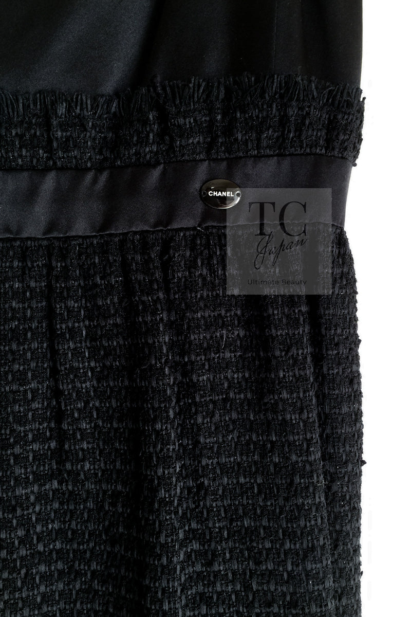 CHANEL 09S Black Tweed Dress 36 シャネル ブラック キャミソール ツイード ワンピース 冠婚葬祭 即発