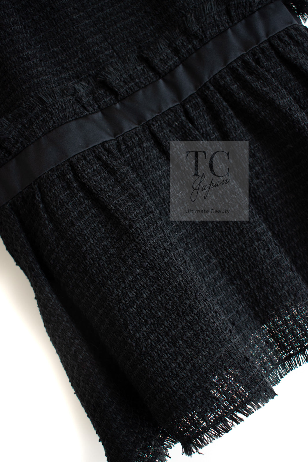 CHANEL 09S Black Tweed Dress 36 シャネル ブラック キャミソール ツイード ワンピース 冠婚葬祭 即発