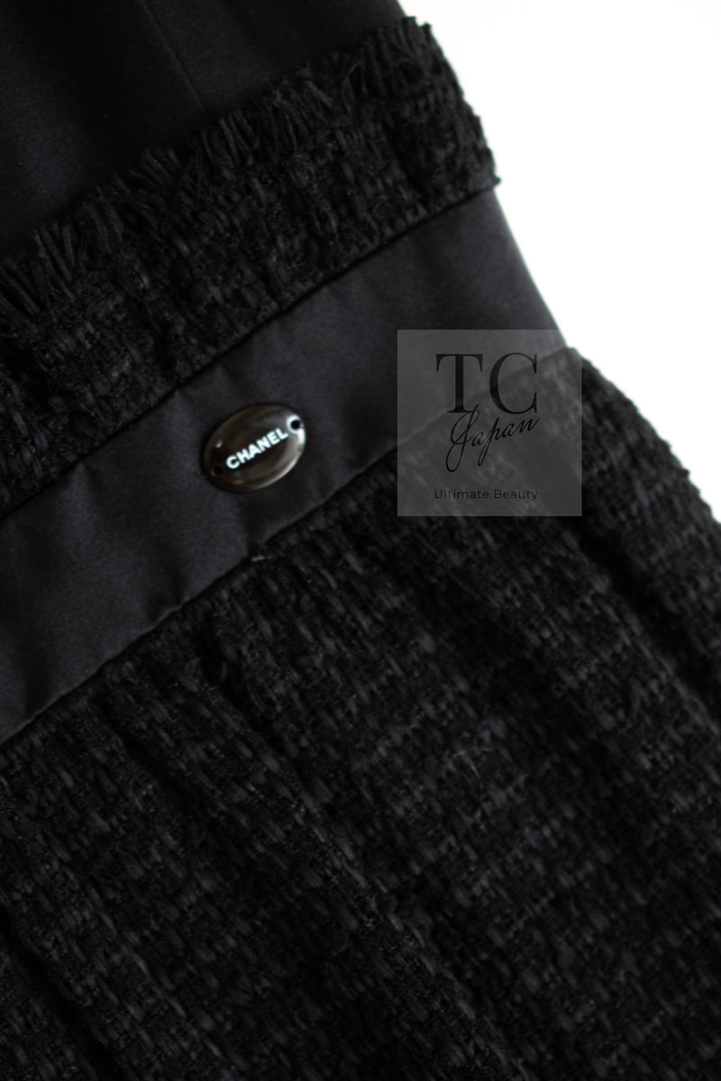CHANEL 09S Black Tweed Dress 36 シャネル ブラック キャミソール ツイード ワンピース 冠婚葬祭 即発