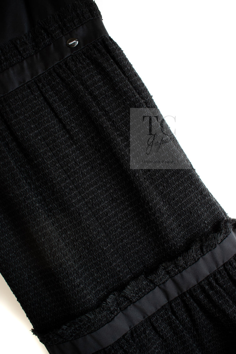 CHANEL 09S Black Tweed Dress 36 シャネル ブラック キャミソール ツイード ワンピース 冠婚葬祭 即発