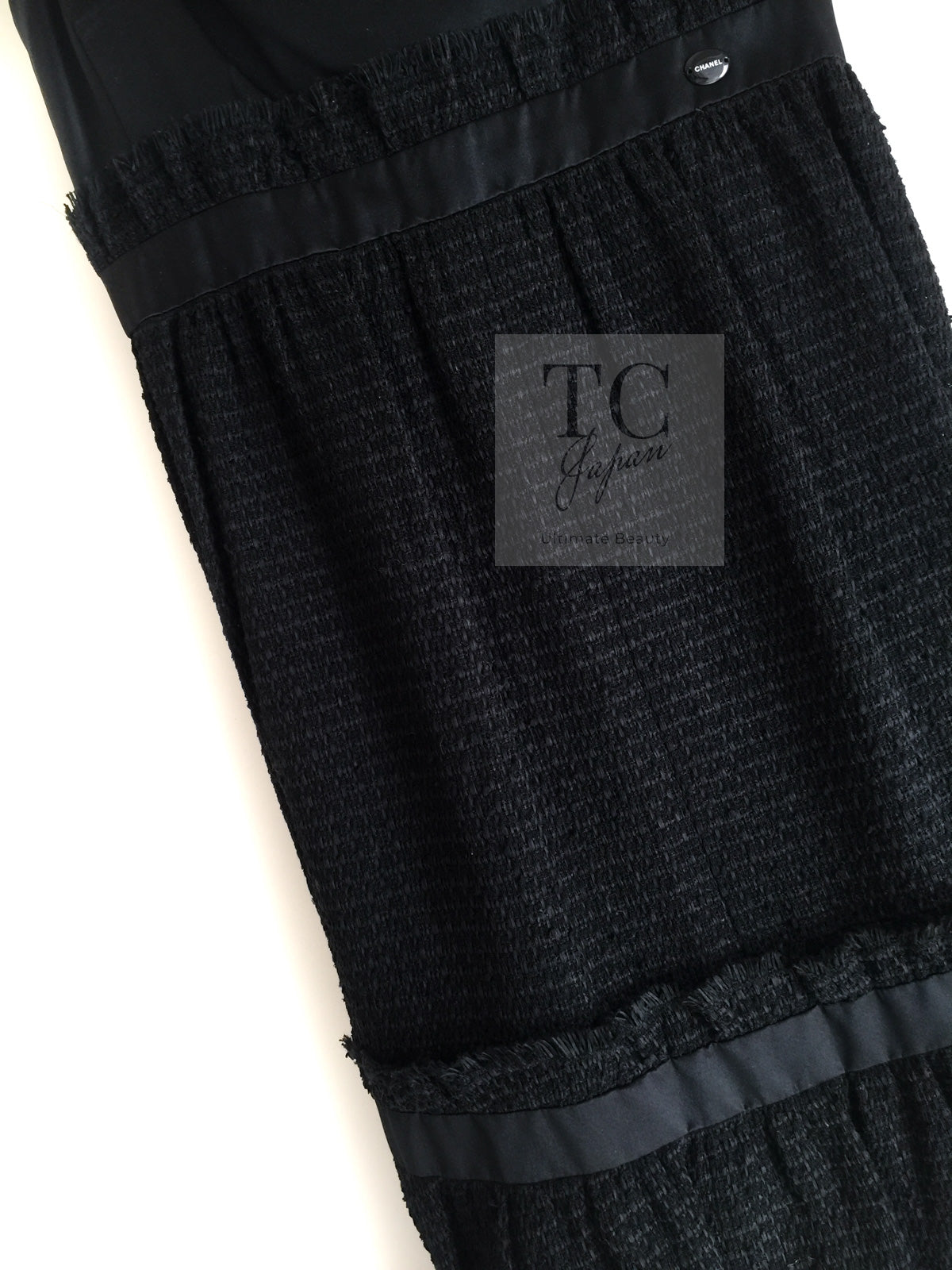 CHANEL 09S Black Tweed Dress 36 シャネル ブラック キャミソール ツイード ワンピース 冠婚葬祭 即発