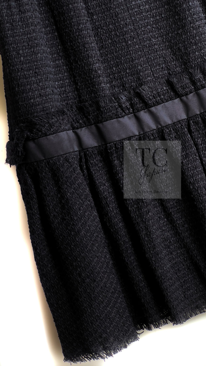 CHANEL 09S Black Tweed Dress 36 シャネル ブラック キャミソール ツイード ワンピース 冠婚葬祭 即発