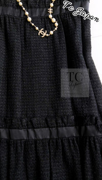 CHANEL 09S Black Tweed Dress 36 シャネル ブラック キャミソール ツイード ワンピース 冠婚葬祭 即発 - TC JAPAN