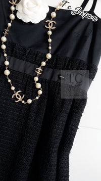 CHANEL 09S Black Tweed Dress 36 シャネル ブラック キャミソール ツイード ワンピース 冠婚葬祭 即発