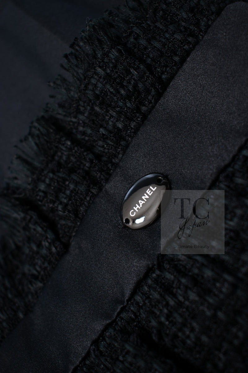 CHANEL 09S Black Tweed Dress 36 シャネル ブラック キャミソール ツイード ワンピース 冠婚葬祭 即発 - TC JAPAN